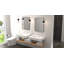 Lavabo de salle de bain mural rectangulaire en résine blanc mat 31,4 po x 19,6 po Badeloft WT-04-D-M-35943825