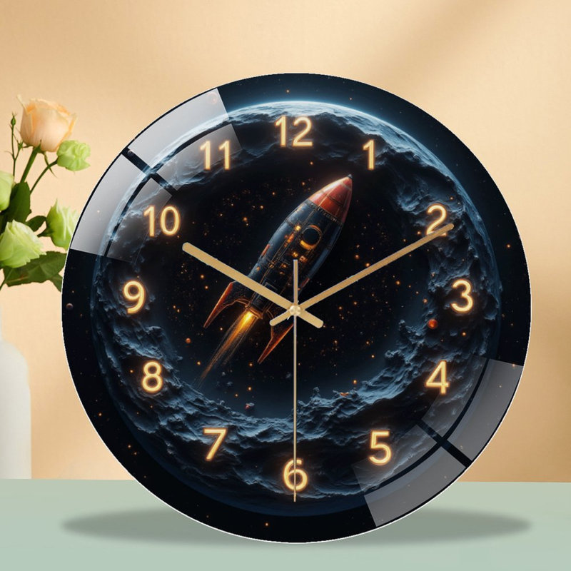 Horloge murale fusée 12 po