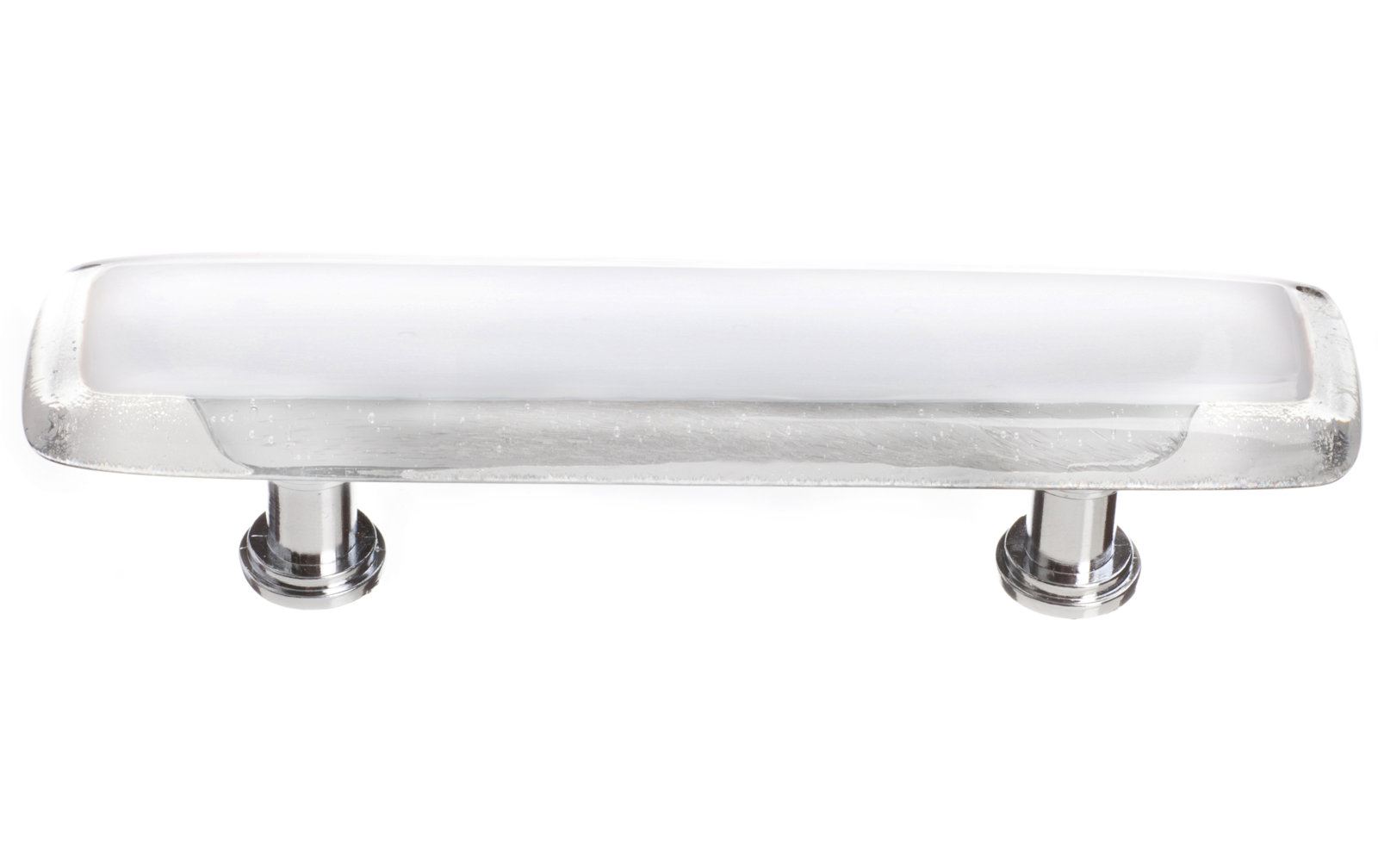 Bar / Handle Pull Pull, White, Satin Nickel