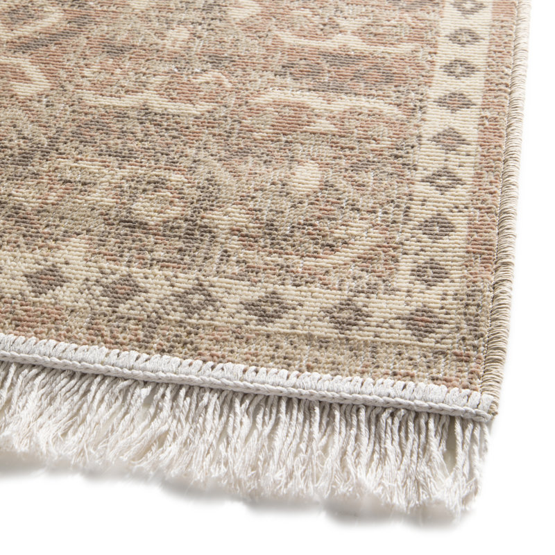 Tapis oriental en coton recyclé Hyldeburg, Rectangle 7 pi 10 po x 10 pi