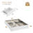 Modern Teddy Bouclé Platform Storage Bed With 4 Locking Drawers, No Box Spring Needed-173158572