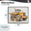 «Construction Truck Whimsicality», giclée encadrée, design par Steve Hunziker-272221529-272221525