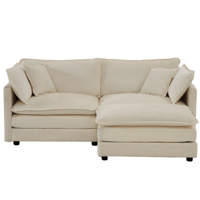 Chenille 2 places avec, beige, matériau respirant, cadre stable beige - ajout élégant