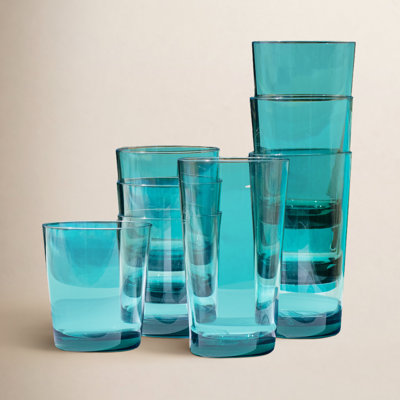 Elton Simple Acrylic Drinkware Set - Green - 21 oz & 15 oz