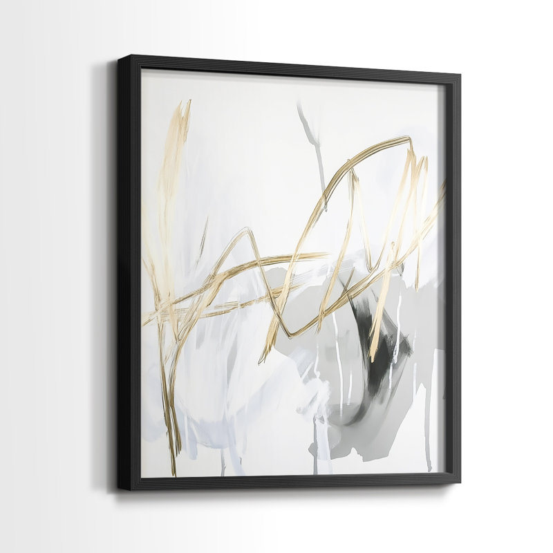 "ABSTRACT Series DCC XXV" par J Paul, Noir, H 21 po x l 17 po