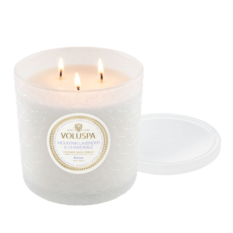 Mountain Lavender & Chamomile Boxed Luxe Candle, 8"L x 13"W 
