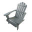 Chaise Adirondack d'extérieur ou d'intérieur en bois, pliable, gris