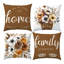4 housses de coussin décoratives à motif de fleurs chaudes