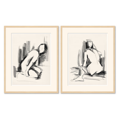 Solitude I & II Framed Drawing Print