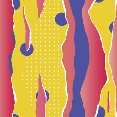 Abstract Background With Colorful Textures by Antikwar - Wrapped Canvas Print