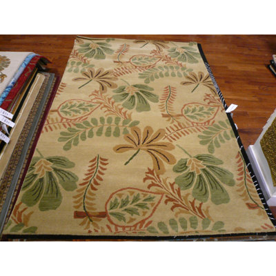 Tapis floral en laine touffeté à la main Arber Jardin