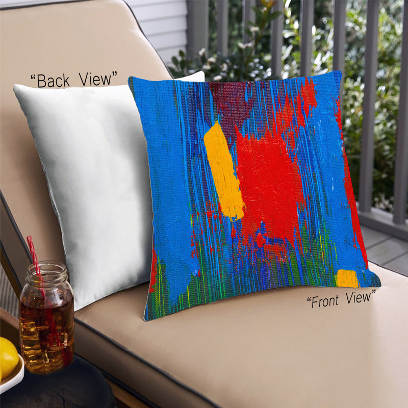 Abstract Throw Pillow, Microsuede