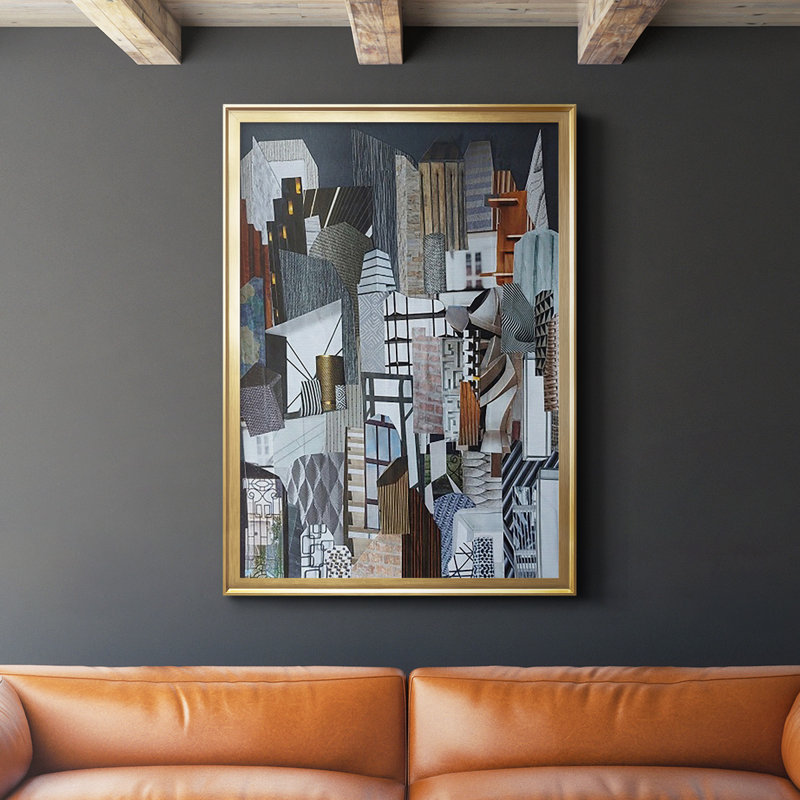 Western Metropolis par Coco Good Print, Or, H 42,5 po x l 30,5 po x P 1 po