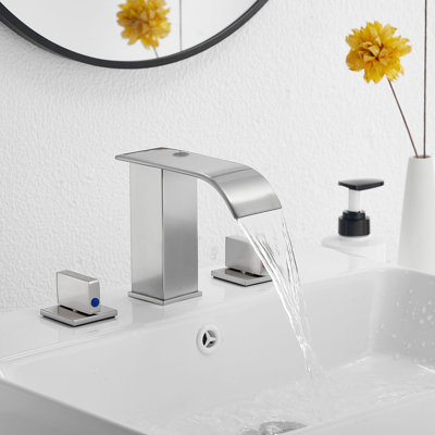 Widespread 2-handle Bathroom Faucet with Drain Assembly