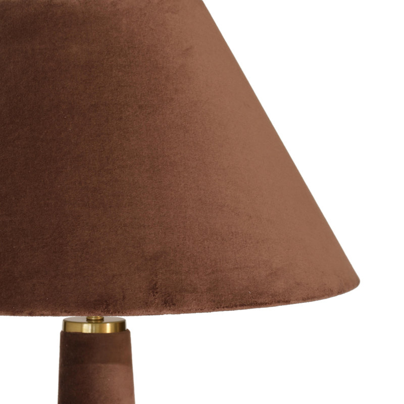 Graham Velvet Floor Lamp, Chocolate Brown, Chocolate Brown