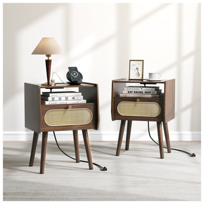 Ensemble de 2 tables de chevet Mid-Century