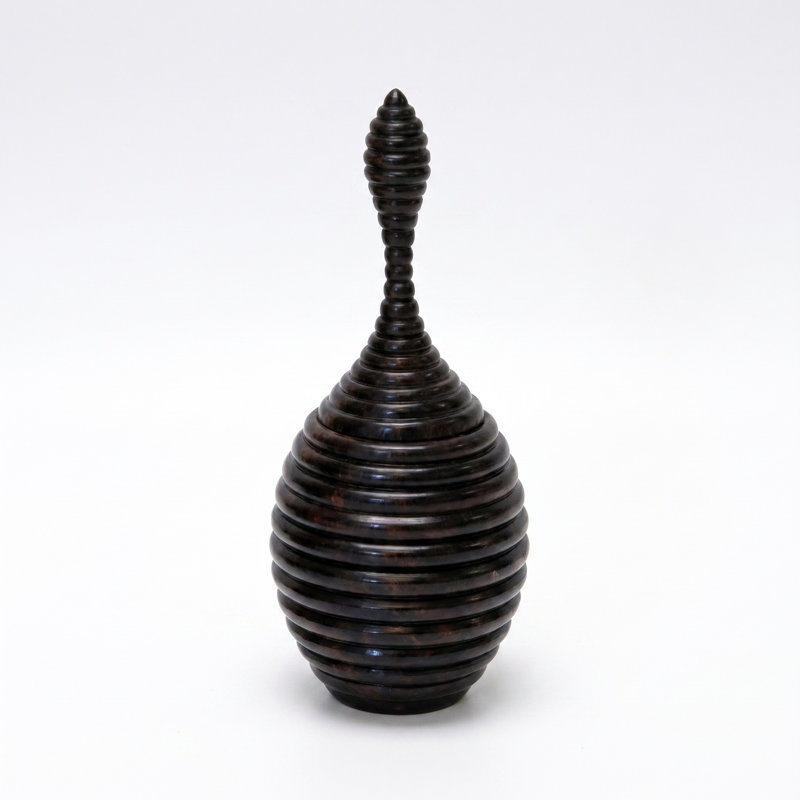 Ebony Wood Collection Wood Jar, 6.5"