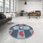 Tapis bleu/rouge/gris à motifs-1140109634