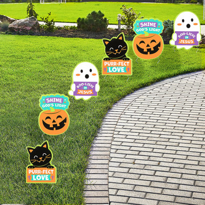 6 panneaux décoratifs amusants pour la fête d'Halloween - trottoir