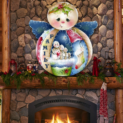 24'' Handmade Wood Shatterproof Hanging Figurine Ornament