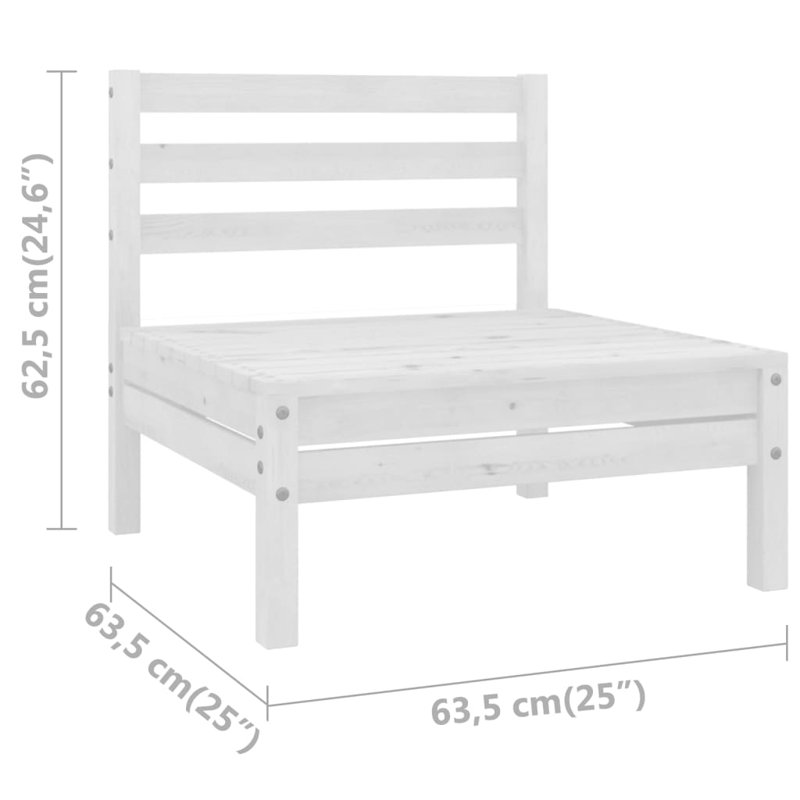 Valleria 4 Piece Lounge Chair, White