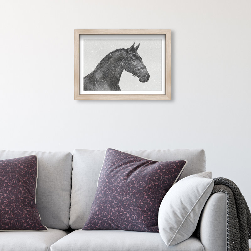 Midnight Majesty I Framed Graphic Art, 11.5"H x 16.5"W, Natural Oak Shadowbox