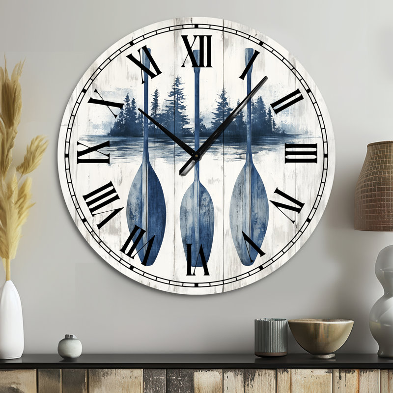 Horloge murale surdimensionnée The Blue Moose - Oars, Grand