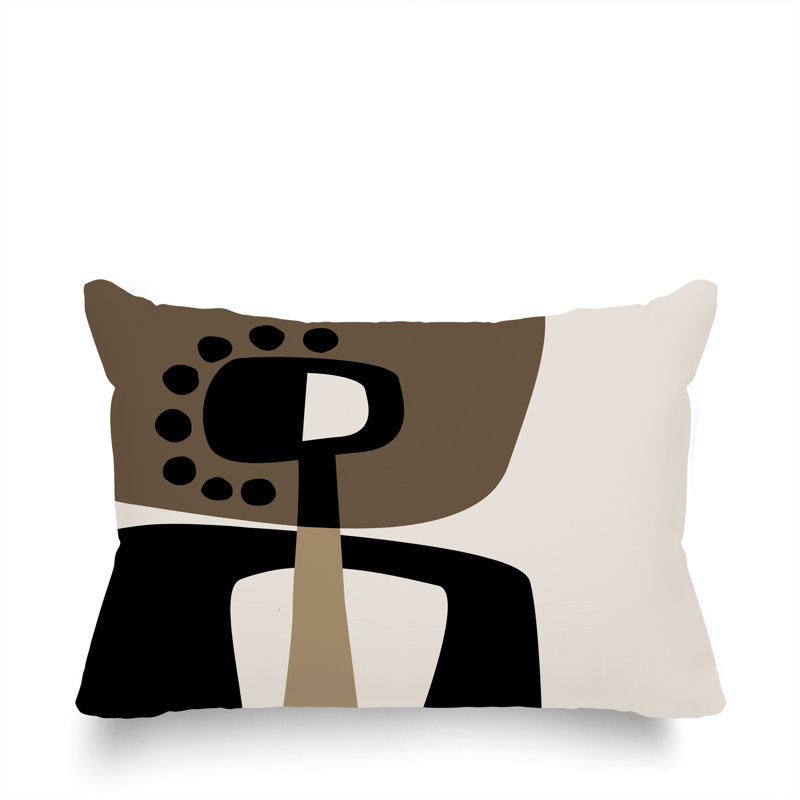 Coussin lombaire réversible intérieur / extérieur Sofi Minimalist, H 14 po x l 20 po, Beige