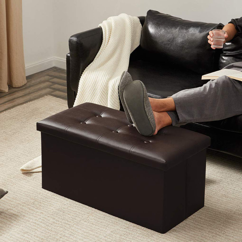 Banc de rangement Lanisha, Brun