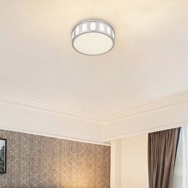 Cahn 1-light Integrated Led Flush Mount Light, 4.13" H x 11.25” W x 11.25” D, Brushed Nickel