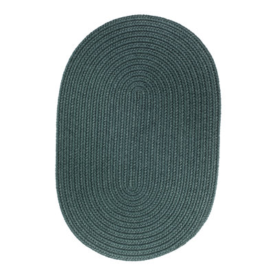 Smyth Handmade Braided Teal Rug