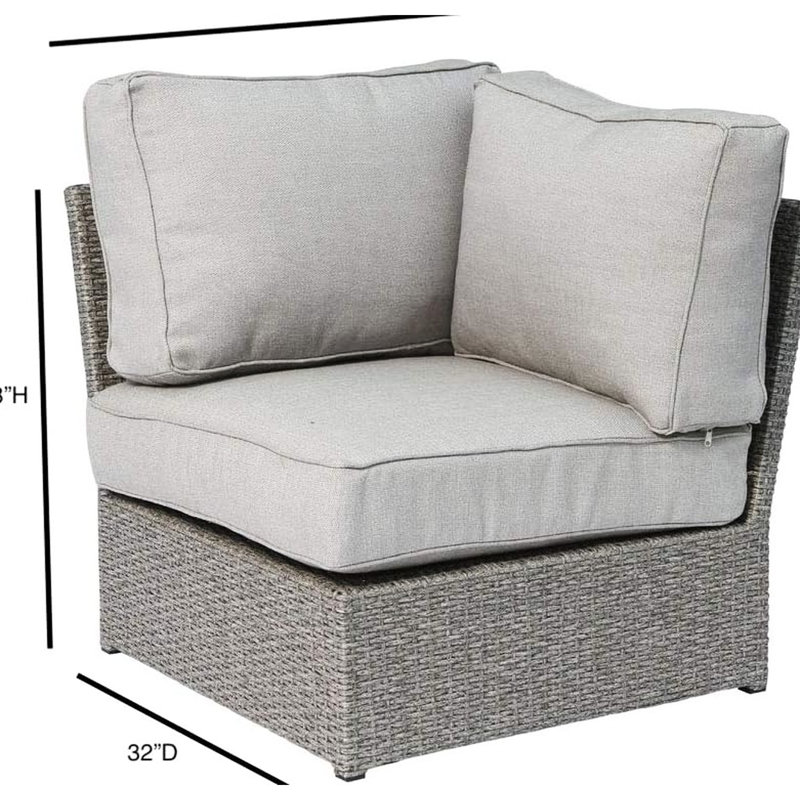 Grey Patio Lounge Chair - Comfortable Cushions, , 33X33x26, 31 Lb, Outdoor Reclining With Seat Rust Frame, Stain Lbs