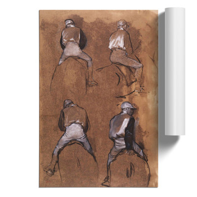 Horse Jockeys by Edgar Degas - Frameless Print