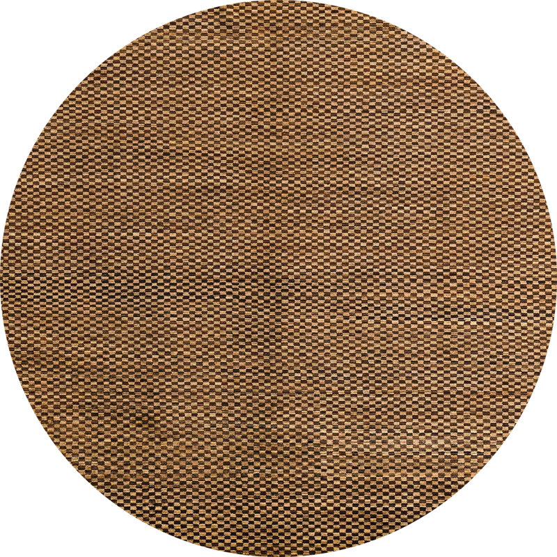Tapis décoratif multicolore à motif abstrait, Rond 4 pi