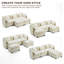 239cm Ultra-Soft Sofa with 2 Ottoman-1647912454