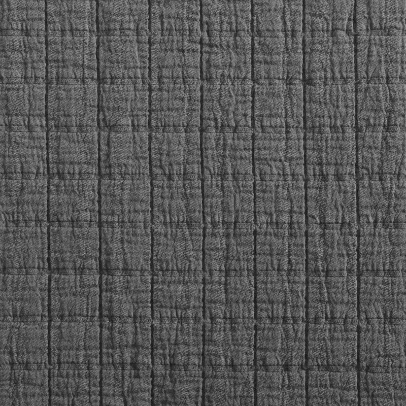 Dark Gray Cotton Jacquard Queen Coverlet