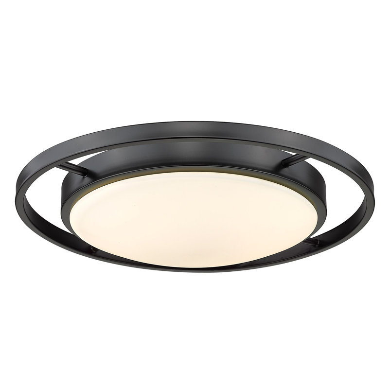 Fishbone Glass Flush Mount