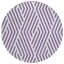 Tapis d'intérieur rond lavable mauve et blanc 8 pi HomeRoots