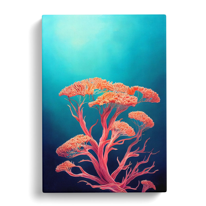 XC1022-3653X Pretty Coral - Wrapped Canvas Print, 60cm H x 40cm W x 3cm D