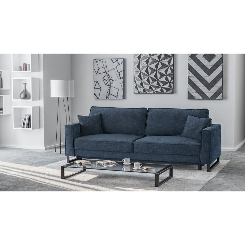 Binegar 4 Seater Chenille Sleeper, Blue