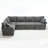Modular Sectional Sofa Set Convertible L - Shaped 5 - Seat Reversible Rolled Arms Soft-617638742