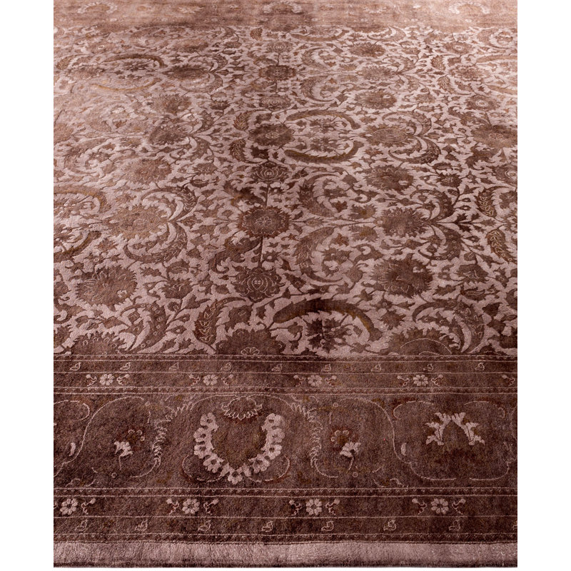 Overdyed One-of-a-Kind 9' 3" X 12' 2" Hand Knotted Area Rug