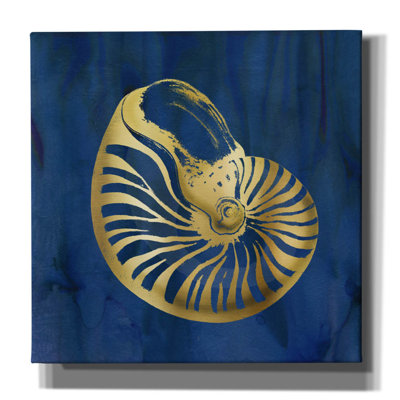 «Indigo Sea Treasure V» par Carol Robinson, art mural sur toile