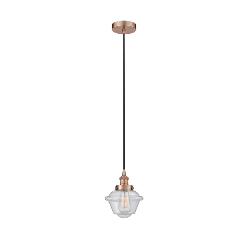 Luminaire suspendu simple à 1 lumière Calliope, Cuivre