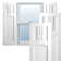True Fit PVC San Miguel Mission Style Fixed Mount Shutters