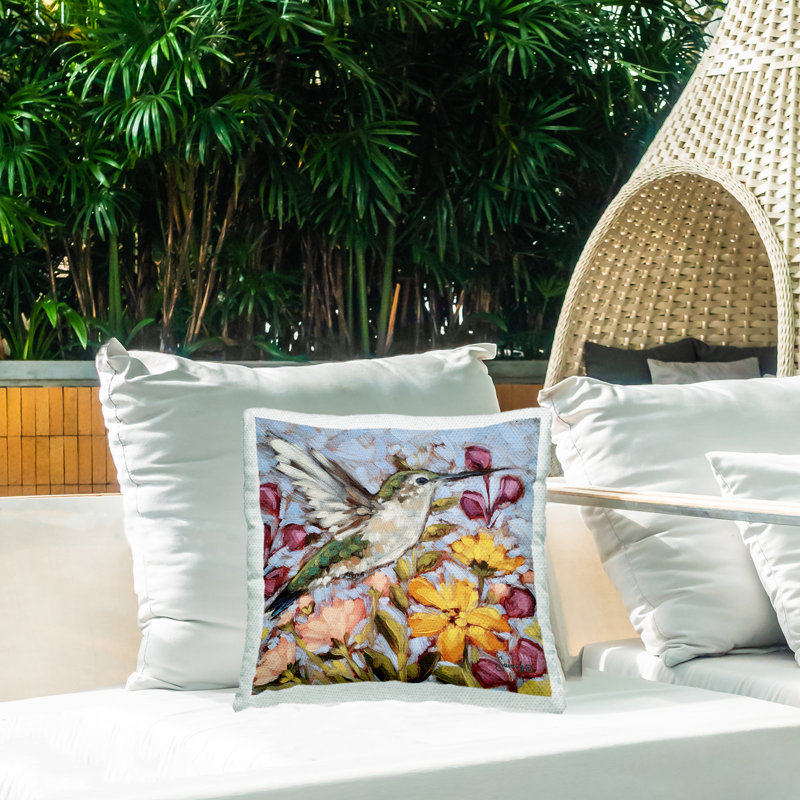 Housse et insert de coussin décoratif carré en polyester pour l'intérieur et l'extérieur