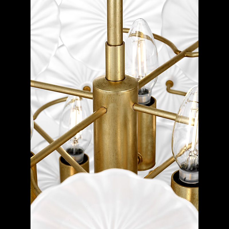 Julie Neill 12 - Light Chandelier, Gild
