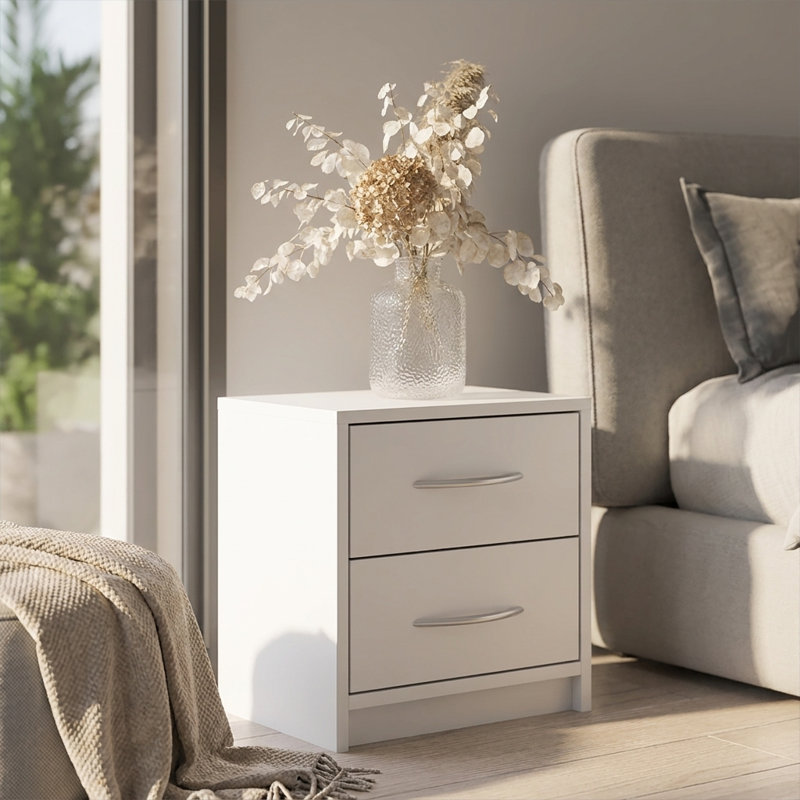 Wesseline 15.2" Nightstand with Matte Finish, White