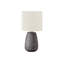 Lighting, 19 po, lampe de table, céramique grise, abat-jour ivoire / crème, contemporain