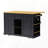 Rolling Kitchen Island with Drop Leaf and Open Side Storage Racks-1368944351